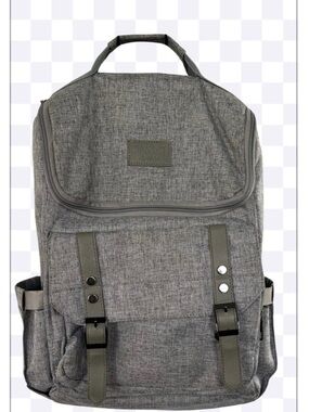Yalundisi Grey Everyday Travel Backpack with Strap Details New without tags.